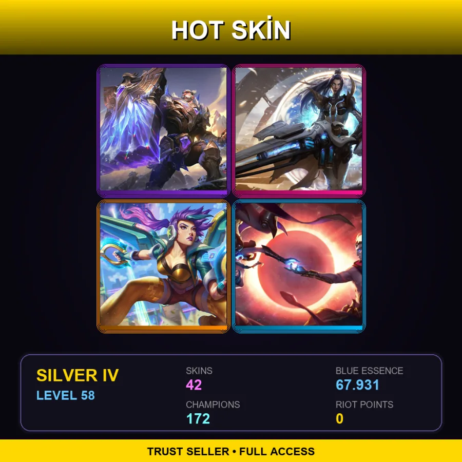 SG | Lv58 | Silver IV | 42 Skin | 172 Champ
