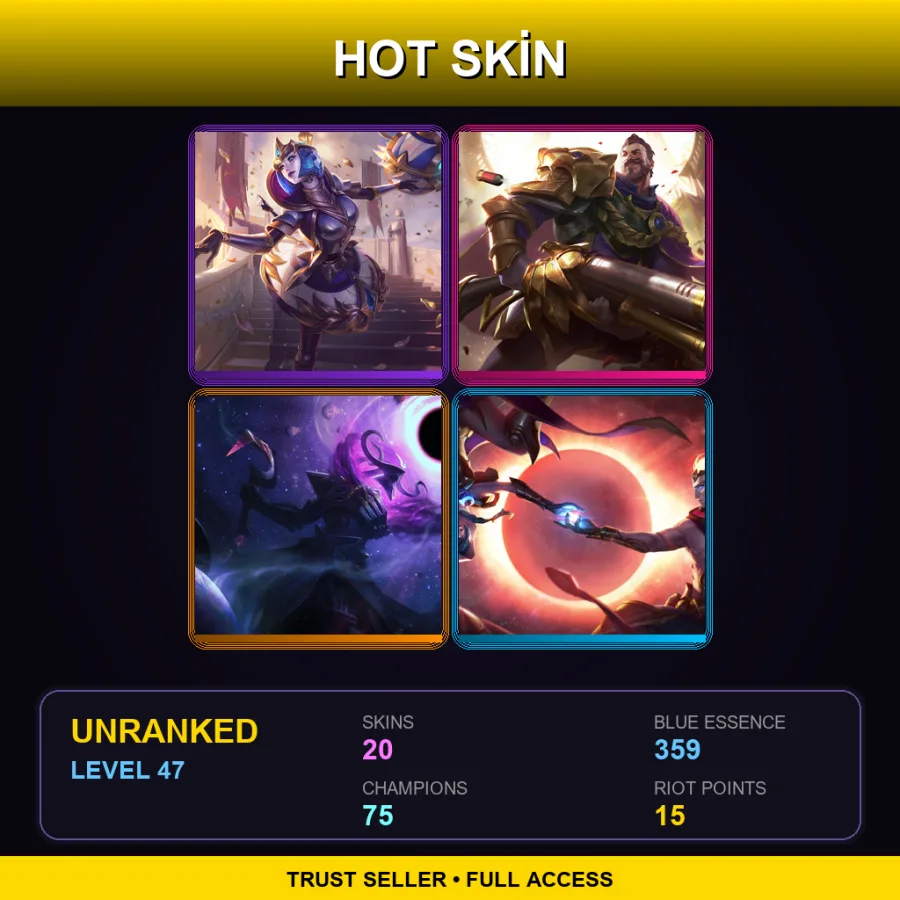 EUW | Lv47 | Unranked | 20 Skin | 75 Champ — Obsidian Malphite