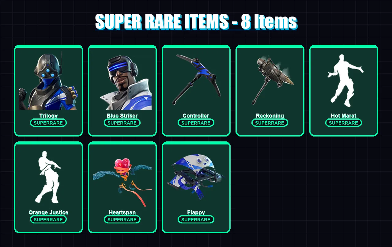 [PS4/PS5/XBOX/PC] | Trilogy | Blue Striker | The Prisoner | Drift | A.I.M. | 41 skin | 28 pickaxe | 44 emote | 35 glider | Lv521
