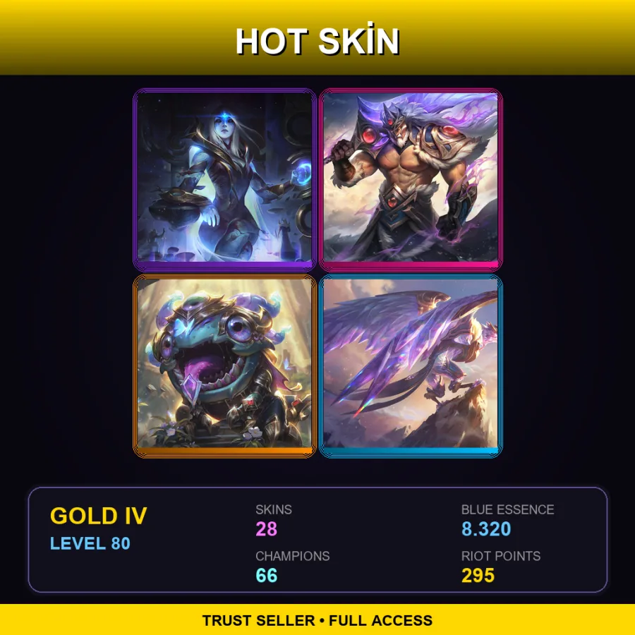 BR | Lv80 | Gold IV | 28 Skin | 66 Champ