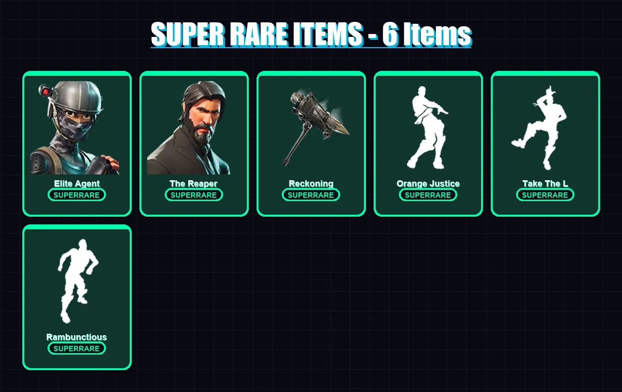 [PC/PSN] | Elite Agent | The Reaper | Calamity | The Prisoner | Blackheart | 35 skin | 25 pickaxe | 40 emote | 35 glider | Lv381