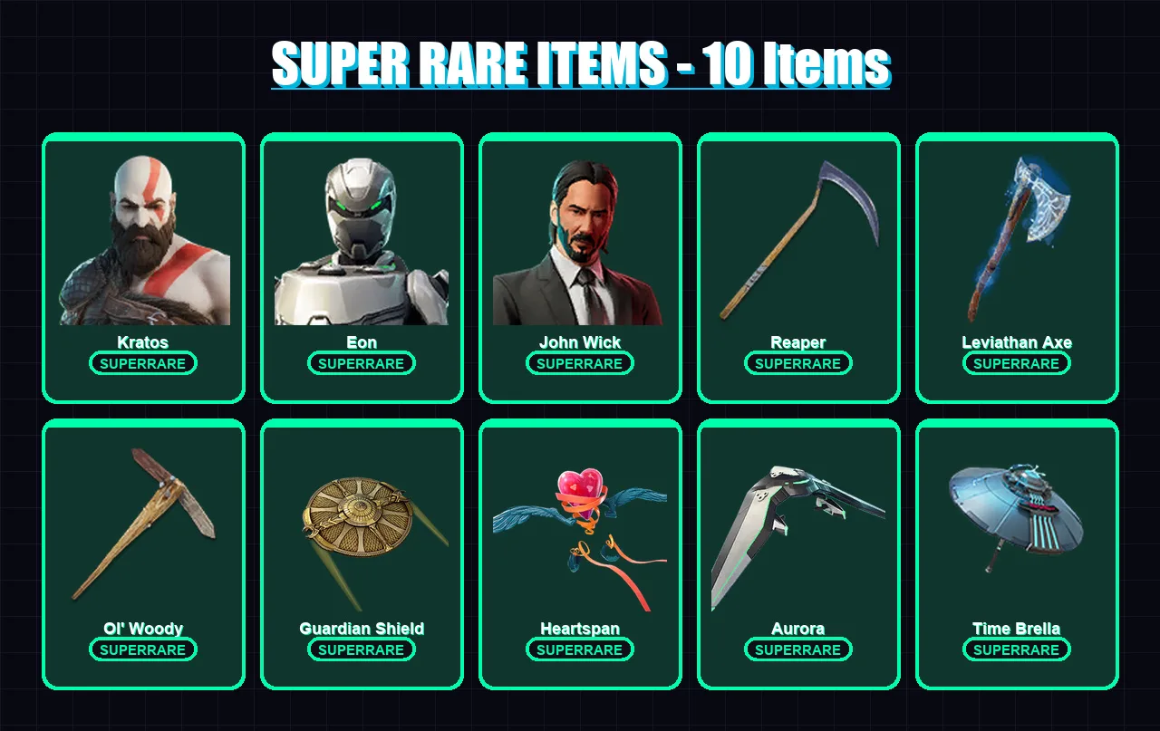 [PC/XBOX/PSN] | Kratos | Eon | John Wick | Midas | Zenith | 112 skin | 94 pickaxe | 104 emote | 80 glider | Lv985