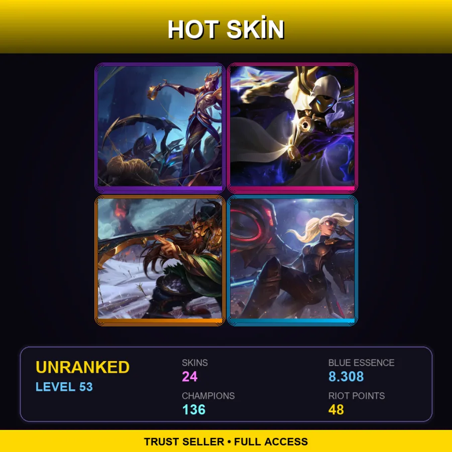 LAS | Lv53 | Unranked | 24 Skin | 136 Champ — Cosmic Reaver Kassadin