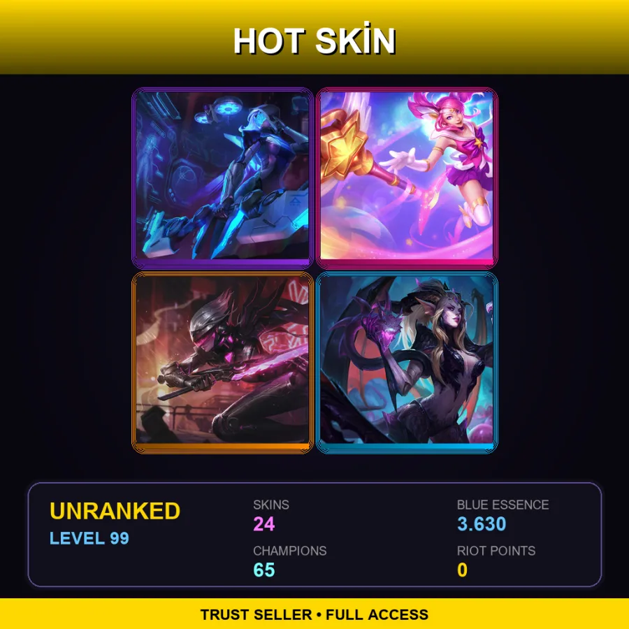 LAN | Lv99 | Unranked | 24 Skin | 65 Champ