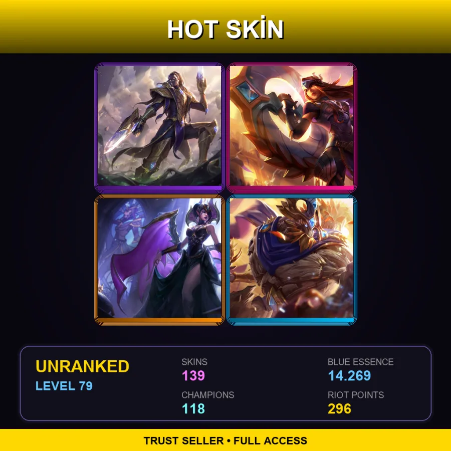 LAN | Lv79 | Unranked | 139 Skin | 118 Champ