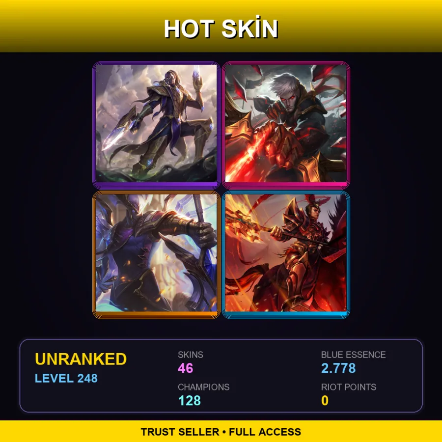 VN | Lv248 | Unranked | 46 Skin | 128 Champ with Yone