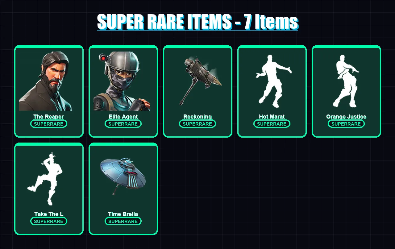 [PS4/PS5/XBOX/PC] | The Reaper | Elite Agent | Hybrid | The Prisoner | Ragnarok | 57 skin | 34 pickaxe | 53 emote | 50 glider | Lv637