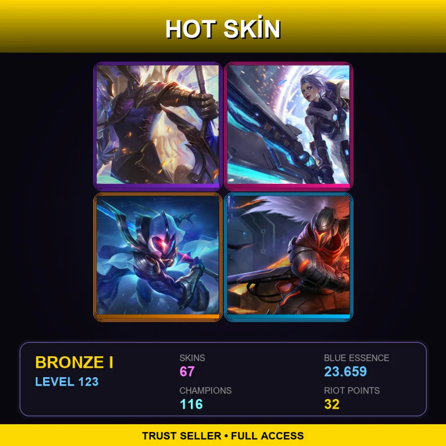 TR | Lv123 | Bronze I | 67 Skin | 116 Champ