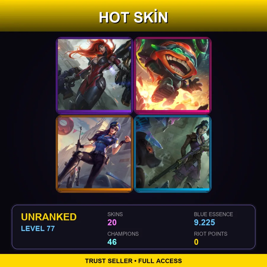 NA | Lv77 | Unranked | 20 Skin | 46 Champ — Mundo Mundo