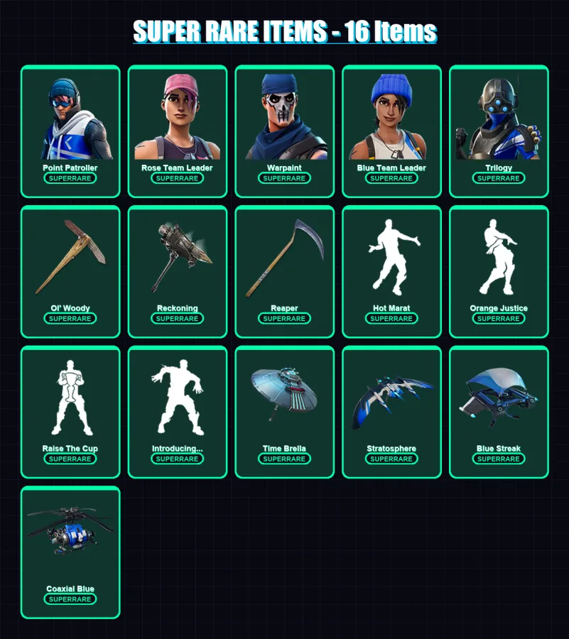 [PS4/PS5/XBOX/PC] | Point Patroller | Rose Team Leader | Warpaint | 138 skin | Lv2521