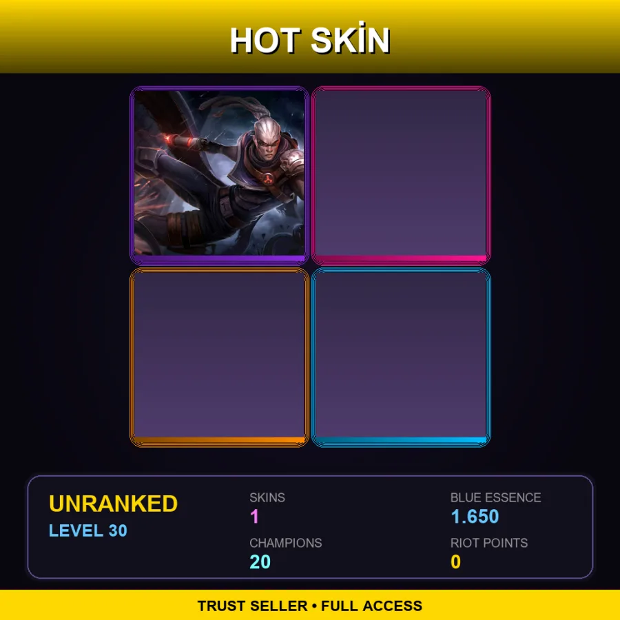 LAN | Lv30 | Unranked | 1 Skin | 20 Champ