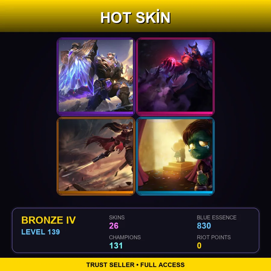 TR | Lv139 | Bronze IV | 26 Skin | 131 Champ