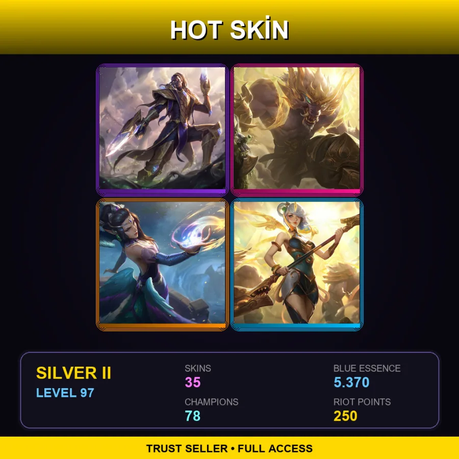 LAN | Lv97 | Silver II | 35 Skin | 78 Champ