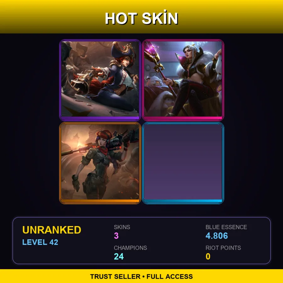 EUW | Lv42 | Unranked | 3 Skin | 24 Champ — Waterloo Miss Fortune