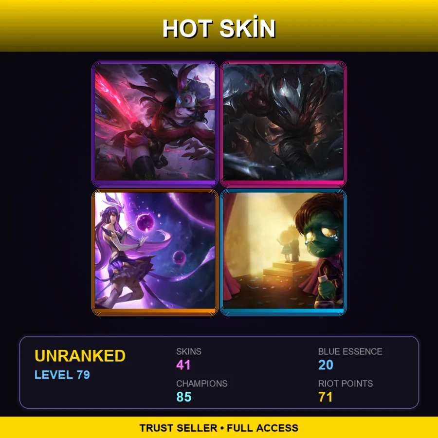 EUNE | Lv79 | Unranked | 41 Skin | 85 Champ