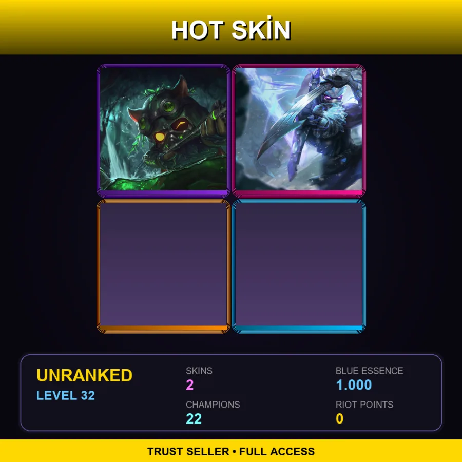 LAN | Lv32 | Unranked | 2 Skin | 22 Champ