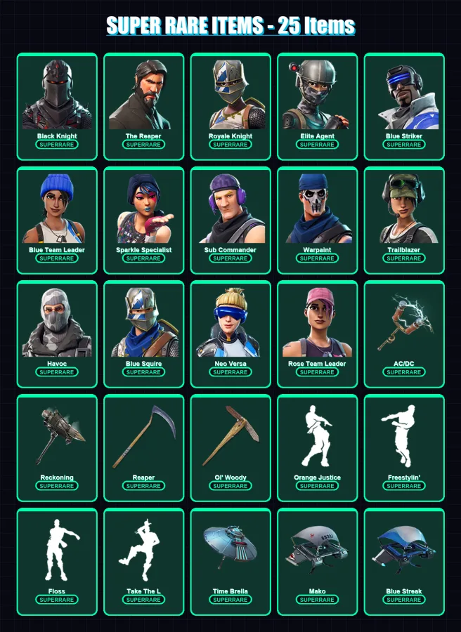 [PC/XBOX/PSN] | Black Knight | The Reaper | Royale Knight | Elite Agent | Blue Striker | 63 skin | 62 pickaxe | 63 emote | 71 glider | Lv1037 — Fortnite account