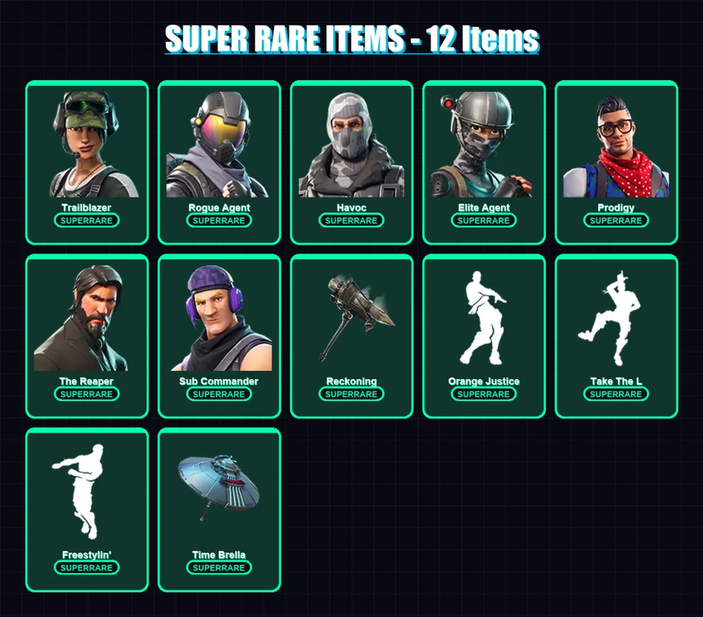 [PC/PSN] | Trailblazer | Rogue Agent | Havoc | Elite Agent | Prodigy | 95 skin | 102 pickaxe | 84 emote | 85 glider | Lv1543 — Fortnite account