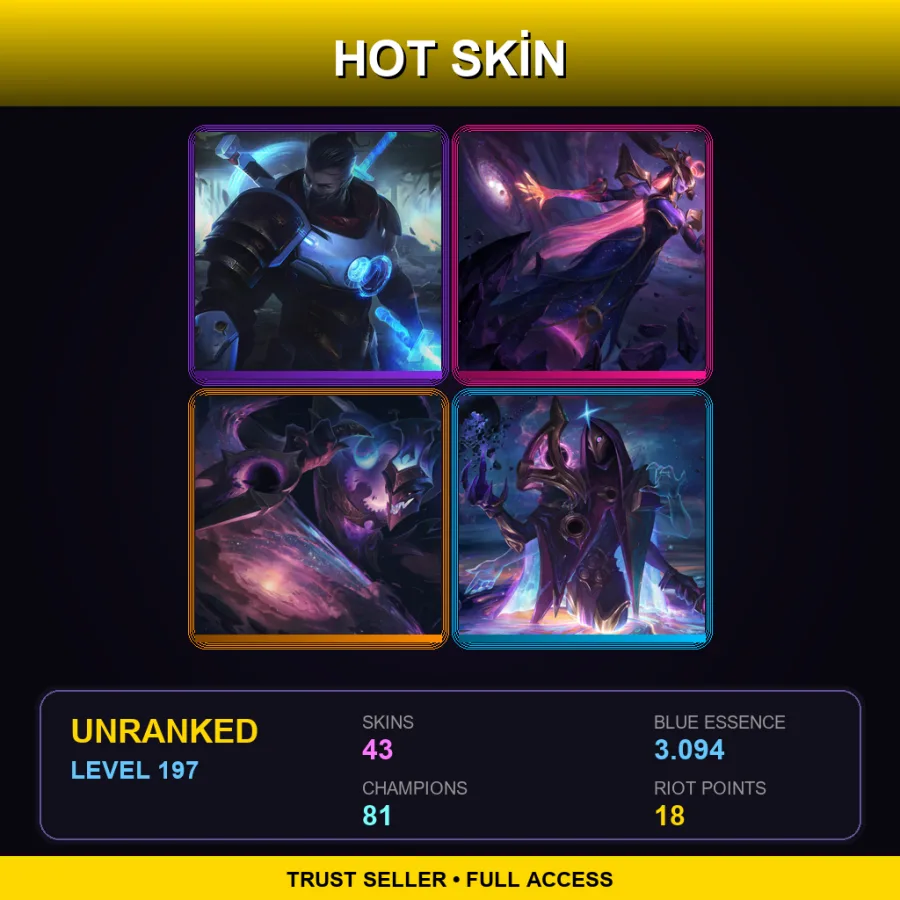 LAS | Lv197 | Unranked | 43 Skin | 81 Champ