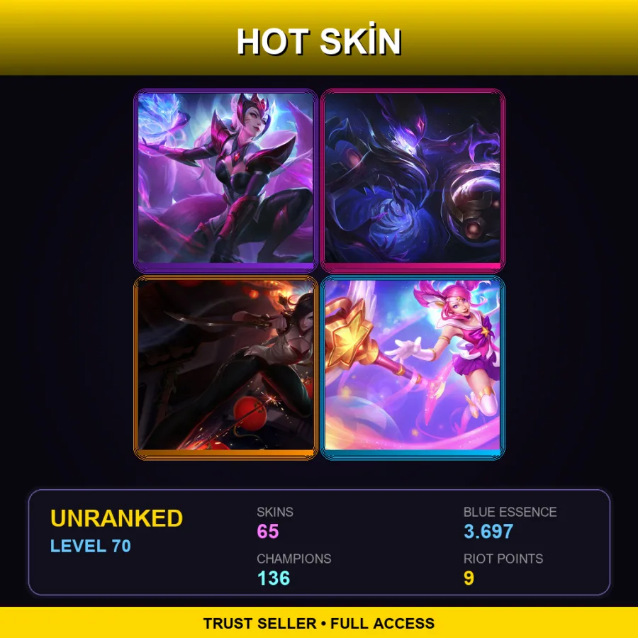 VN | Lv70 | Unranked | 65 Skin | 136 Champ — Psyops Vi