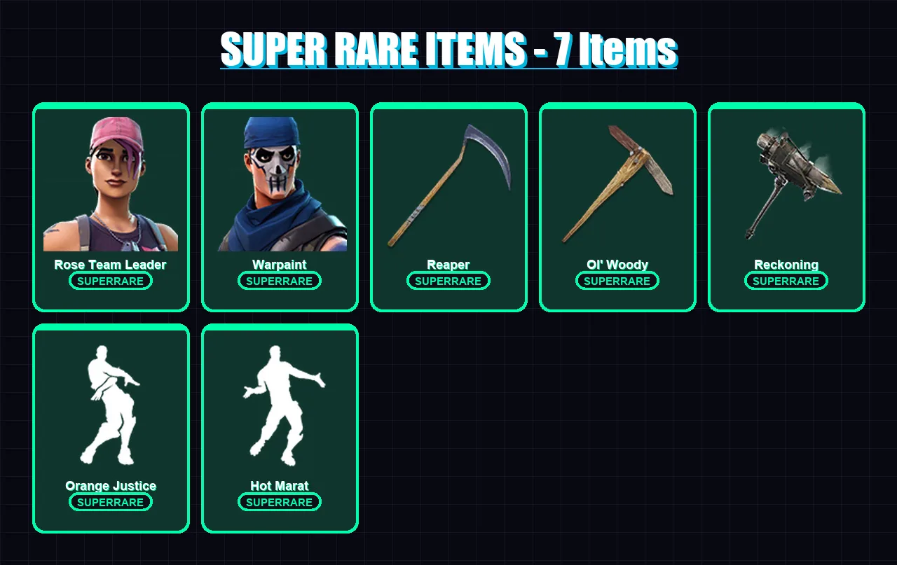 [PC/XBOX] | Rose Team Leader | Warpaint | The Prisoner | Catalyst | Drift | 116 skin | 108 pickaxe | 120 emote | 95 glider | Lv1219