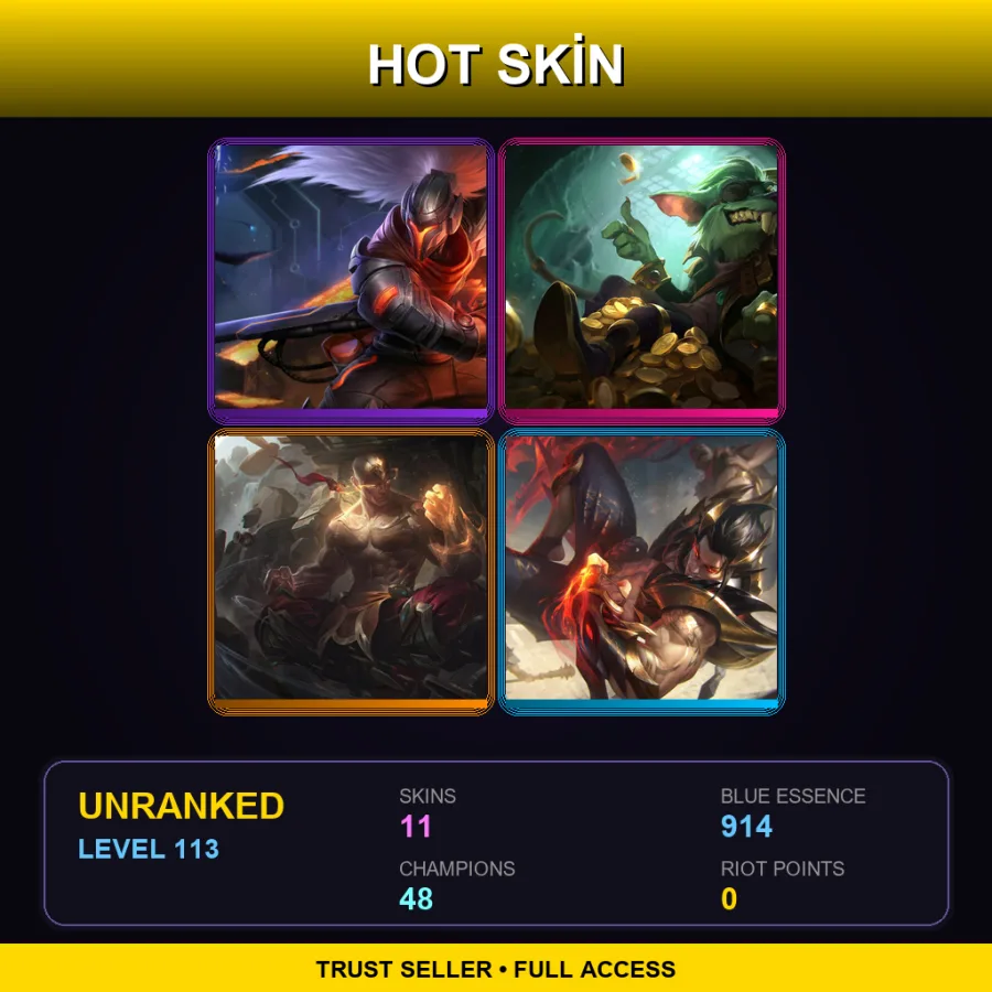 BR | Lv113 | Unranked | 11 Skin | 48 Champ