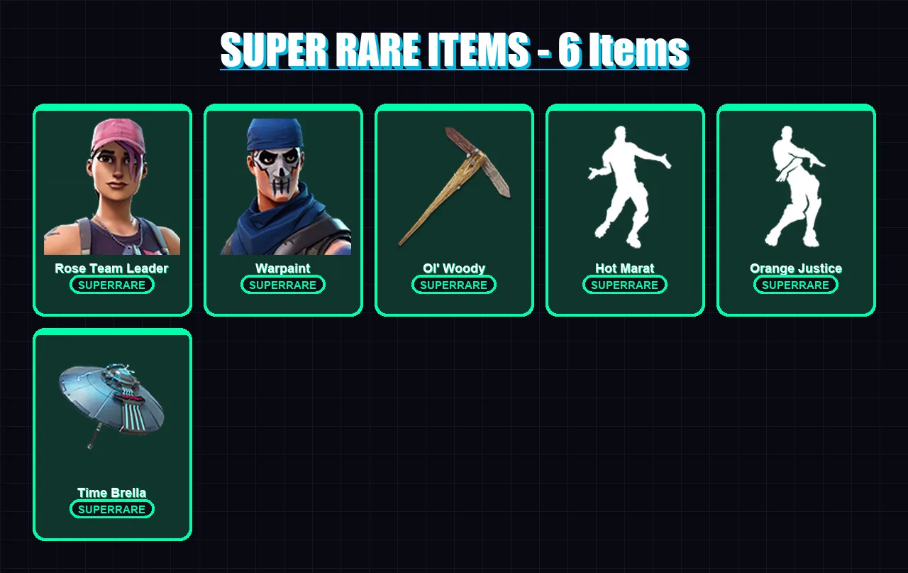 [PS4/PS5/XBOX/PC] | Rose Team Leader | Warpaint | Luxe | Enforcer | Zenith | 81 skin | 112 pickaxe | 87 emote | 93 glider | Lv1062