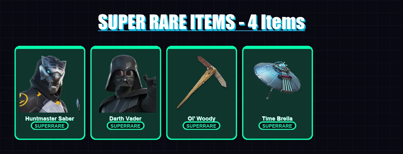 [PC/PSN] | Huntmaster Saber | Darth Vader | Predator | Joey | Eternal Knight | 111 skin | 133 pickaxe | 120 emote | 132 glider | Lv2091