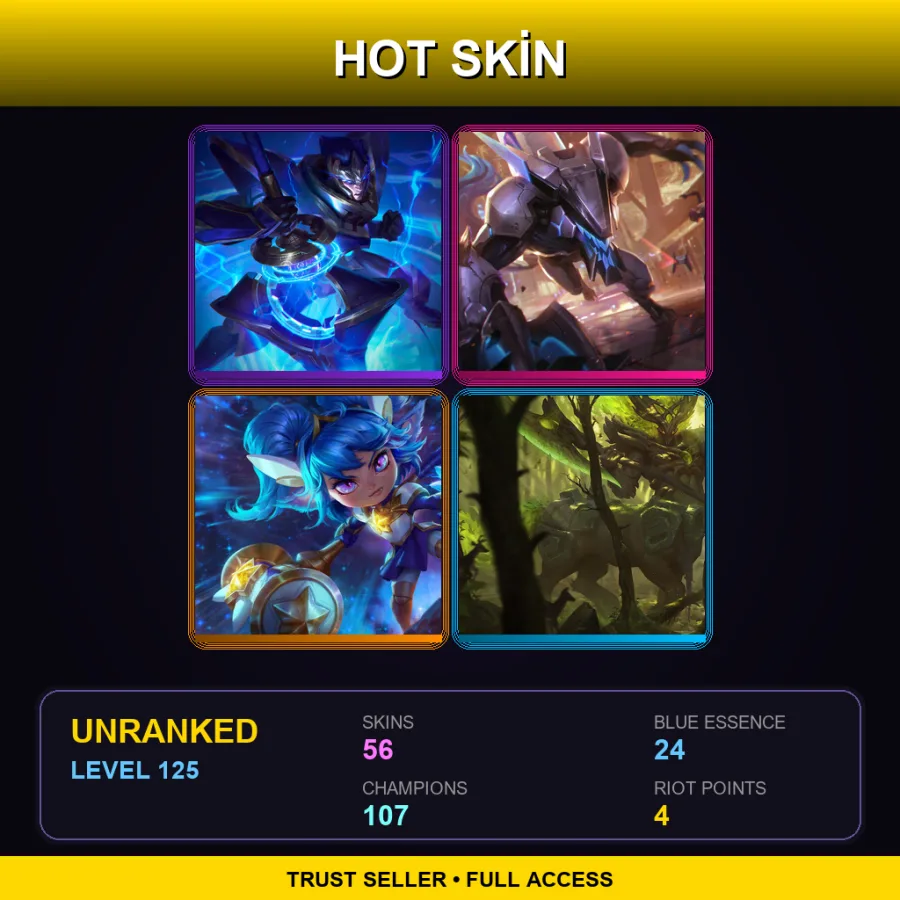 SG | Lv125 | Unranked | 56 Skin | 107 Champ