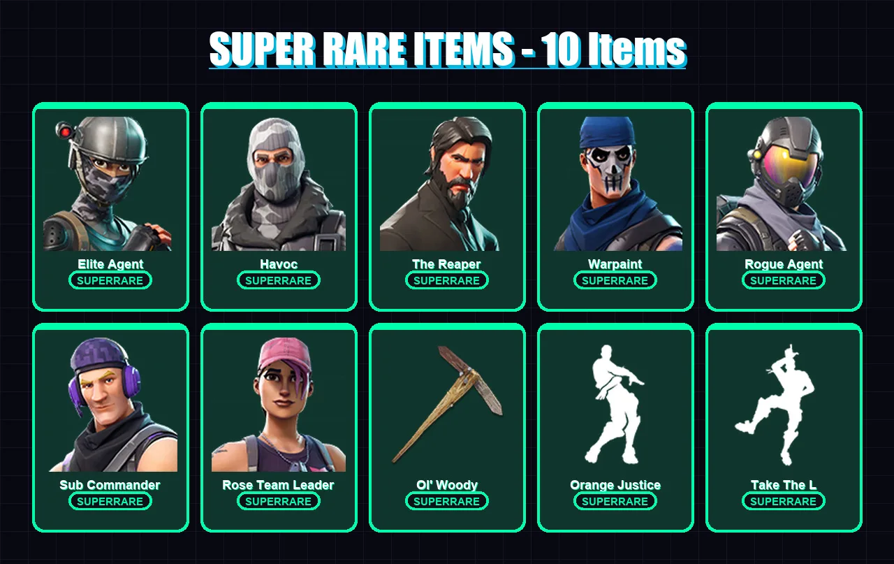 [PC/XBOX/PSN] | Elite Agent | Havoc | The Reaper | Warpaint | Rogue Agent | 22 skin | 27 pickaxe | 21 emote | 18 glider | Lv200