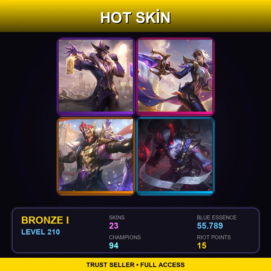 LAN | Lv210 | Bronze I | 23 Skin | 94 Champ