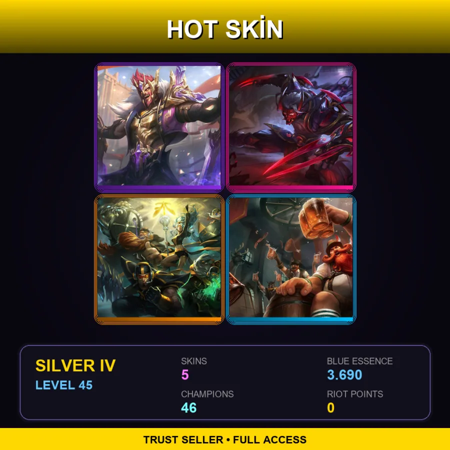 NA | Lv45 | Silver IV | 5 Skin | 46 Champ