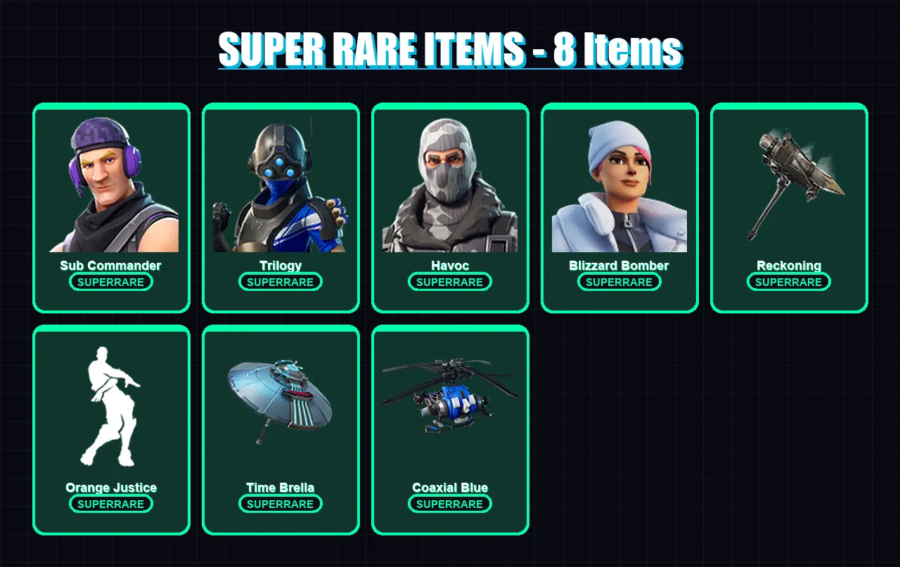 [PC/XBOX] | Sub Commander | Trilogy | Havoc | Blizzard Bomber | Sentinel | 69 skin | 80 pickaxe | 56 emote | 73 glider | Lv1002