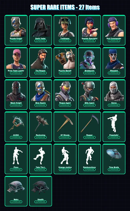 [PC/XBOX/PSN] | OG Skull Trooper | Royale Knight | Darth Vader | 247 skin | Lv3453