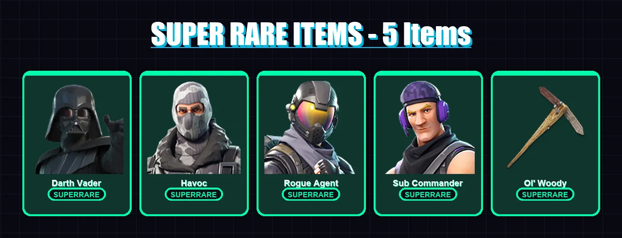 [PC/XBOX/PSN] | Darth Vader | Havoc | Rogue Agent | Sub Commander | Ronin | 100 skin | 95 pickaxe | 59 emote | 61 glider | Lv1037
