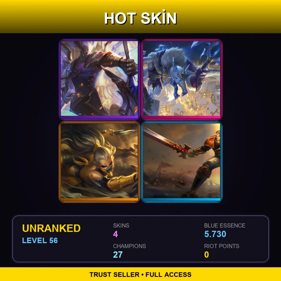 LAN | Lv56 | Unranked | 4 Skin | 27 Champ