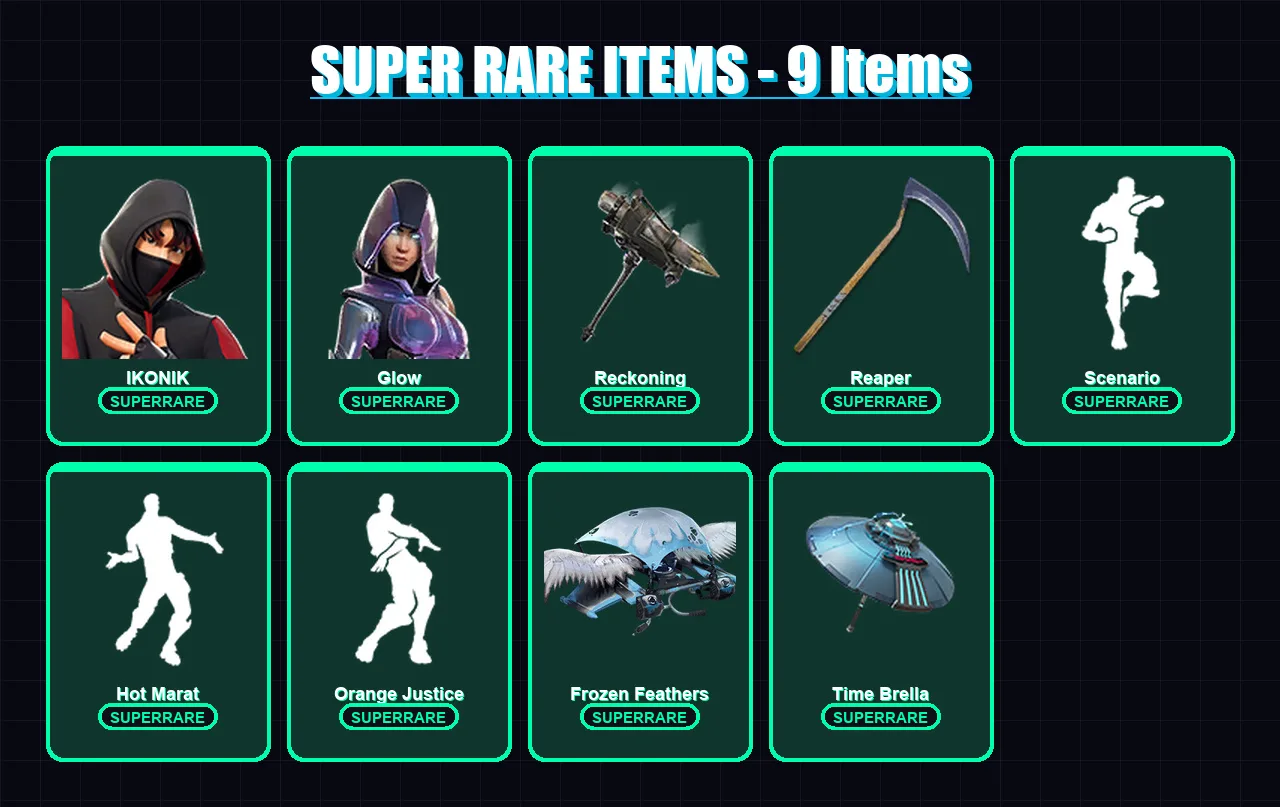 [PC/XBOX] | IKONIK | Glow | Carbide | Calamity | Drift | 62 skin | 79 pickaxe | 94 emote | 83 glider | Lv1212