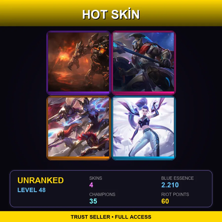 LAS | Lv48 | Unranked | 4 Skin | 35 Champ