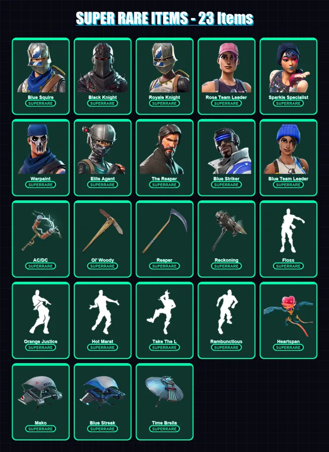 [PC/XBOX] | Blue Squire | Black Knight | Royale Knight | 109 skin | Lv1286