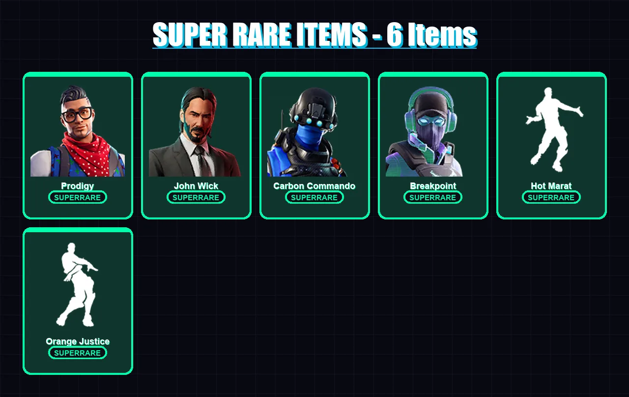 [PC/XBOX/PSN] | Prodigy | John Wick | Carbon Commando | Breakpoint | Ruin | 41 skin | 25 pickaxe | 35 emote | 31 glider | Lv359