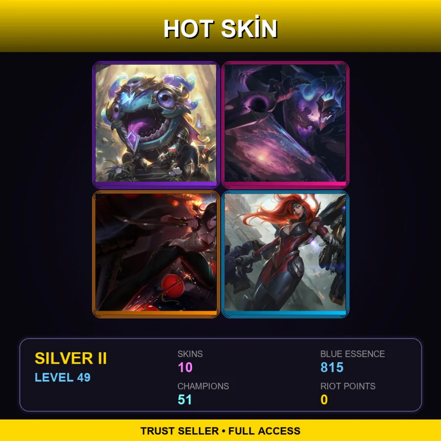 LAS | Lv49 | Silver II | 10 Skin | 51 Champ