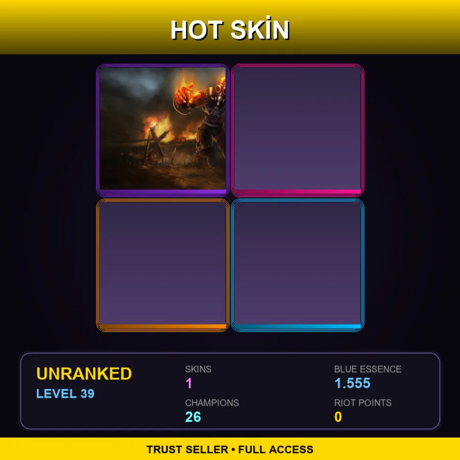 TR | Lv39 | Unranked | 1 Skin | 26 Champ