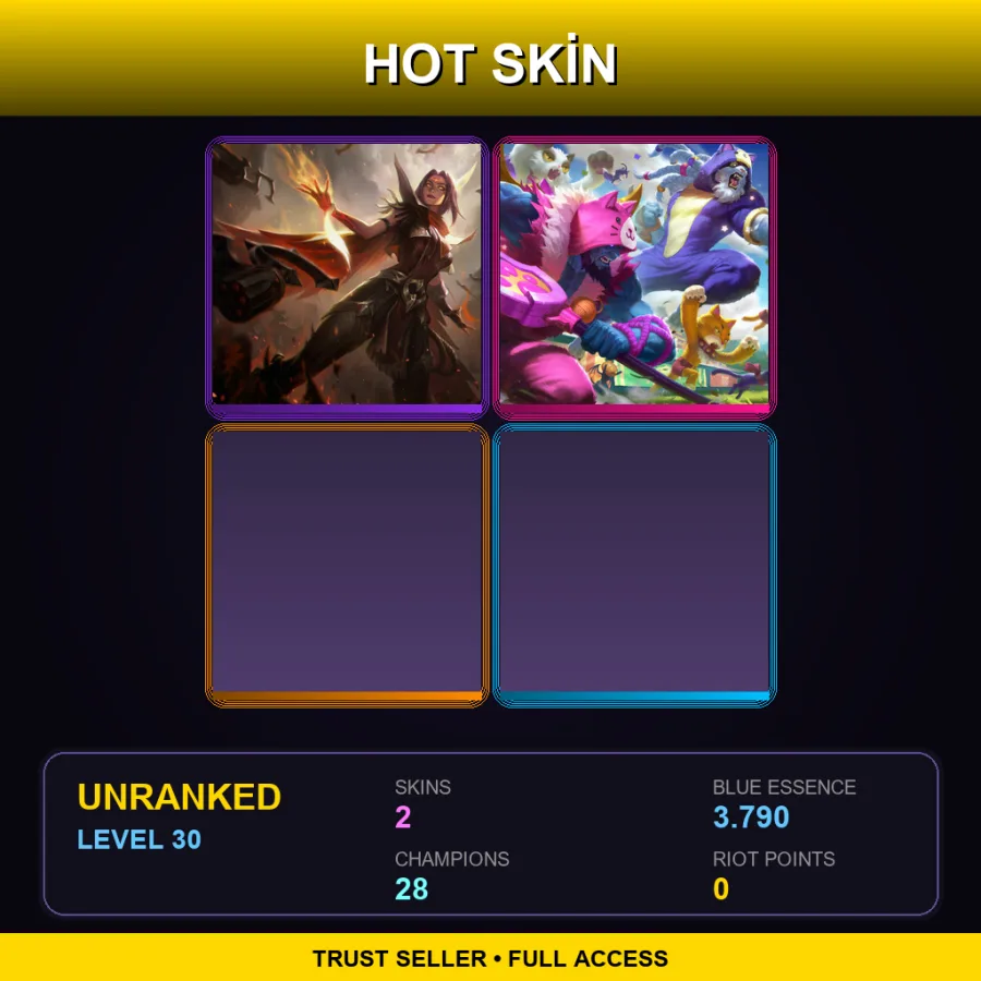 EUW | Lv30 | Unranked | 2 Skin | 28 Champ — High Noon Irelia