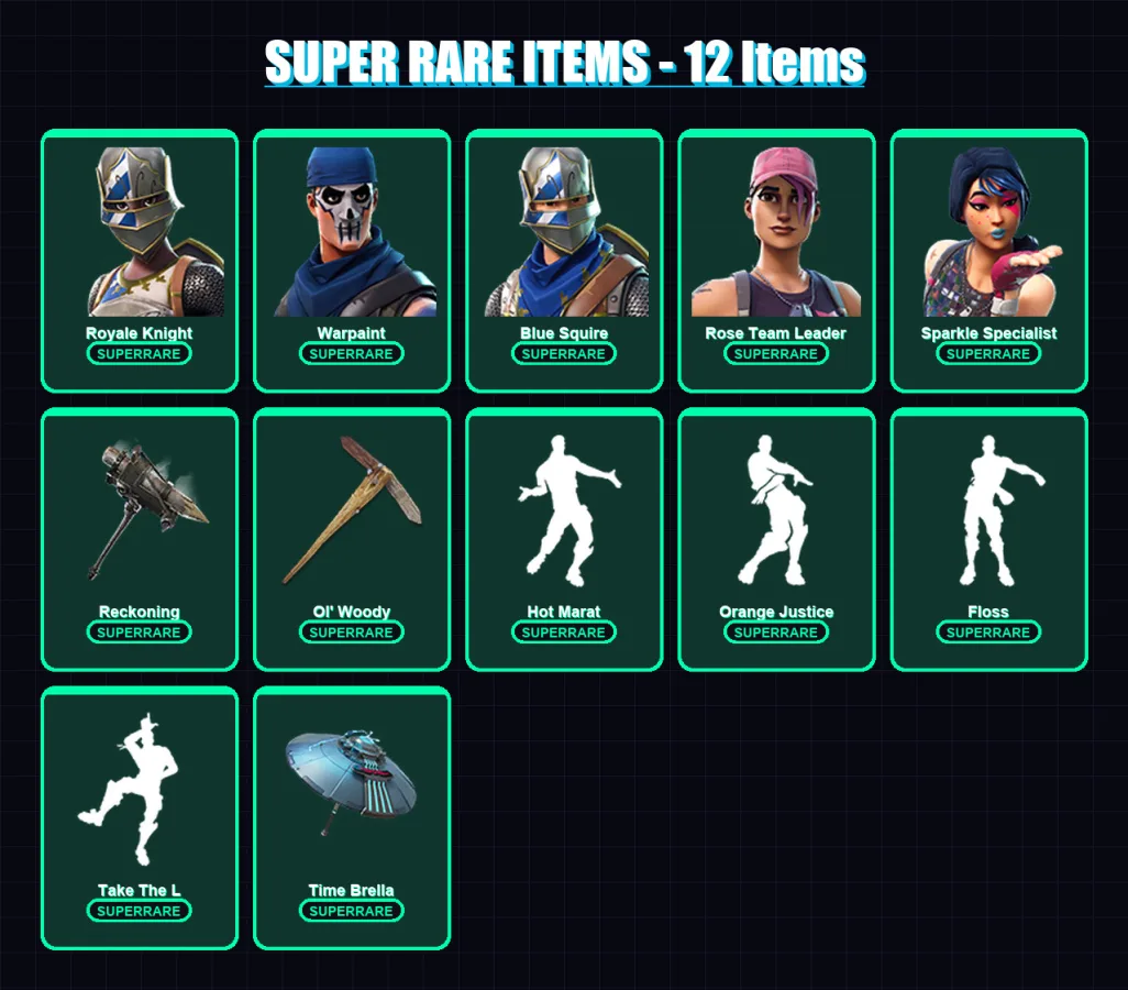 [PC/XBOX/PSN] | Royale Knight | Warpaint | Blue Squire | 109 skin | Lv1941 — Fortnite account