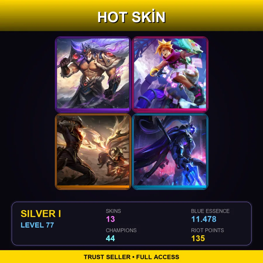 BR | Lv77 | Silver I | 13 Skin | 44 Champ