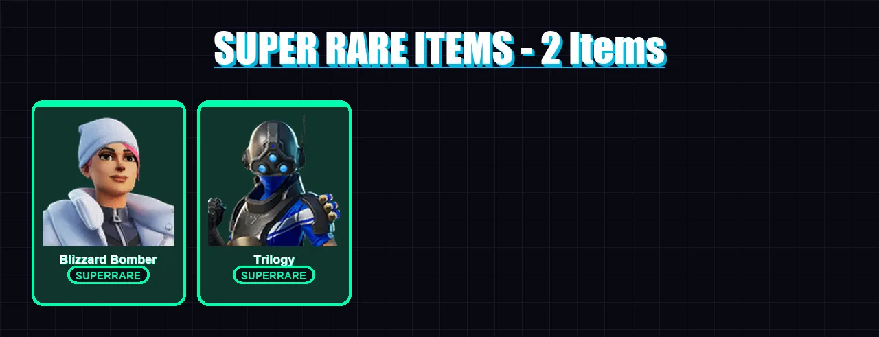 [PS4/PS5/XBOX/PC] | Blizzard Bomber | Trilogy | Blackheart | Hybrid | Lt. Evergreen | 7 skin | 9 pickaxe | 18 emote | 16 glider | Lv174
