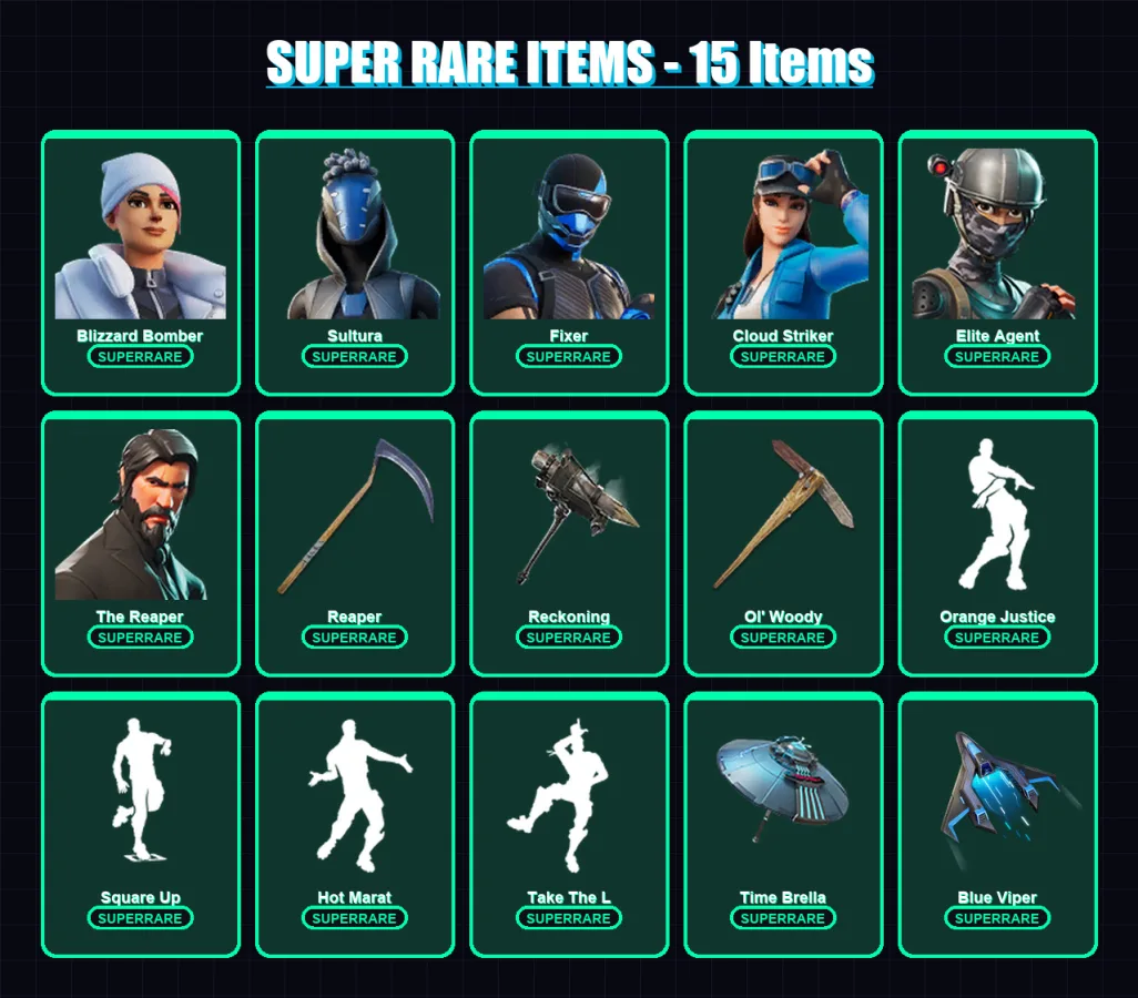 [PS4/PS5/PC] | Blizzard Bomber | Sultura | Fixer | Cloud Striker | Elite Agent | 156 skin | 184 pickaxe | 139 emote | 150 glider | Lv2566