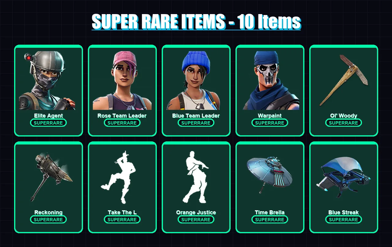 [PS4/PS5/XBOX/PC] | Elite Agent | Rose Team Leader | Blue Team Leader | Warpaint | Wild Card | 42 skin | 41 pickaxe | 39 emote | 41 glider | Lv536