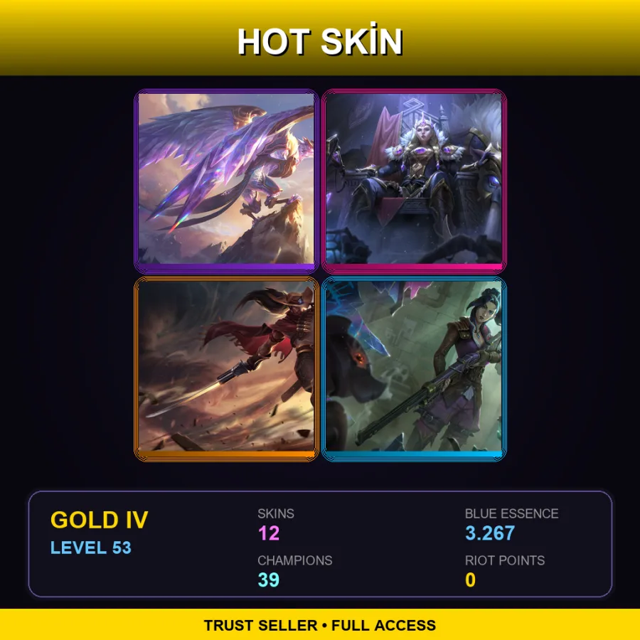 LAS | Lv53 | Gold IV | 12 Skin | 39 Champ