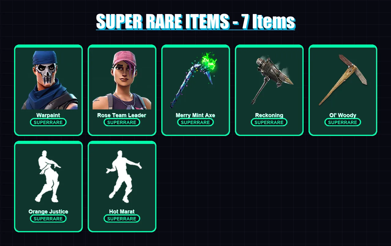 [PC/PSN] | Warpaint | Rose Team Leader | Vendetta | The Ice King | Fusion | 76 skin | 58 pickaxe | 77 emote | 59 glider | Lv559